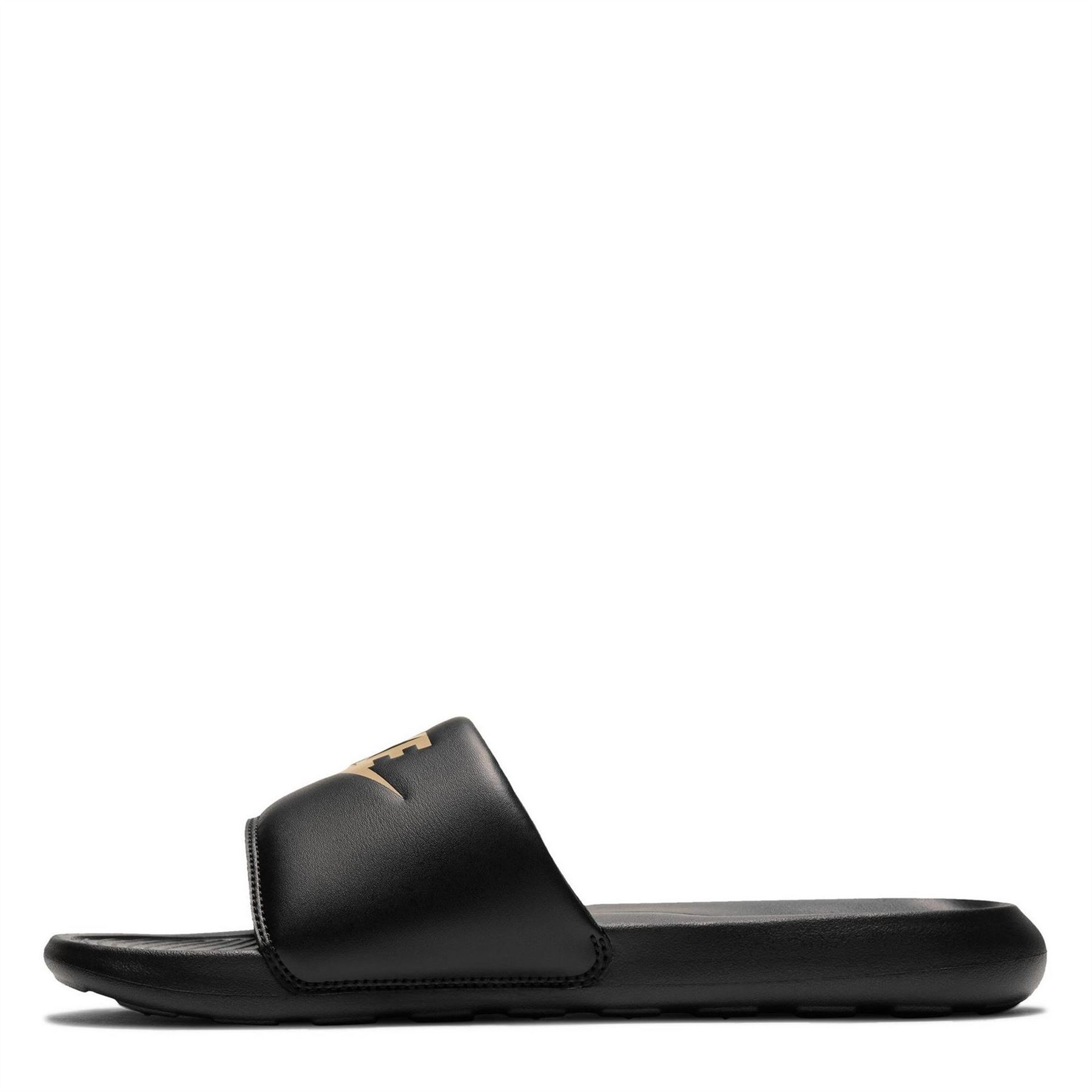 Nike Mens One Slides in Black/Metallic