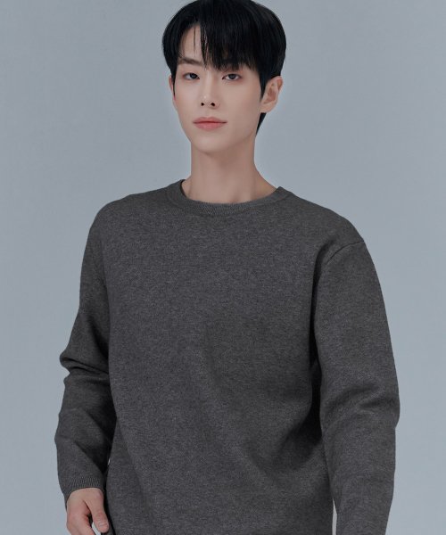 Men's Basic Round Sweater-CFRK5217D09