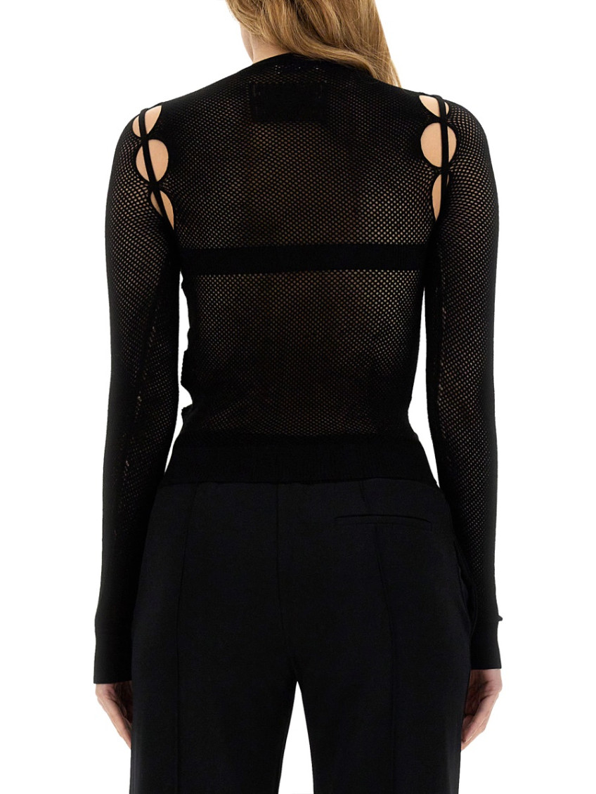 Arrow fishnet top - Black