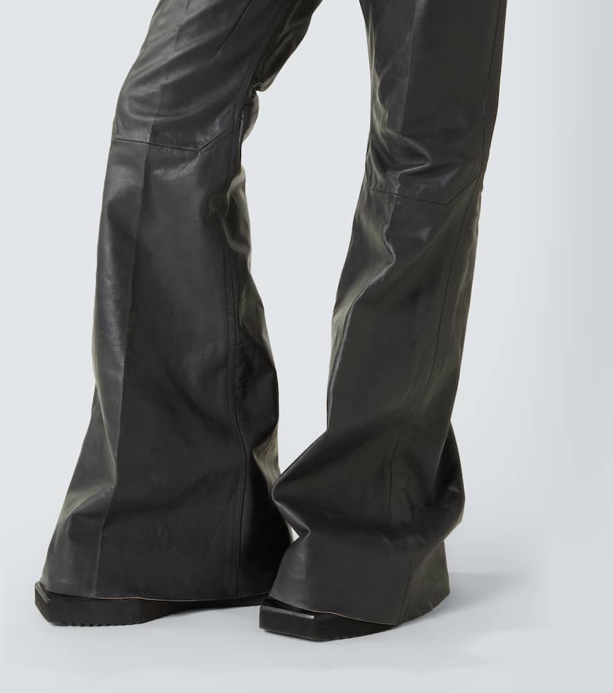 Bolan leather flared pants