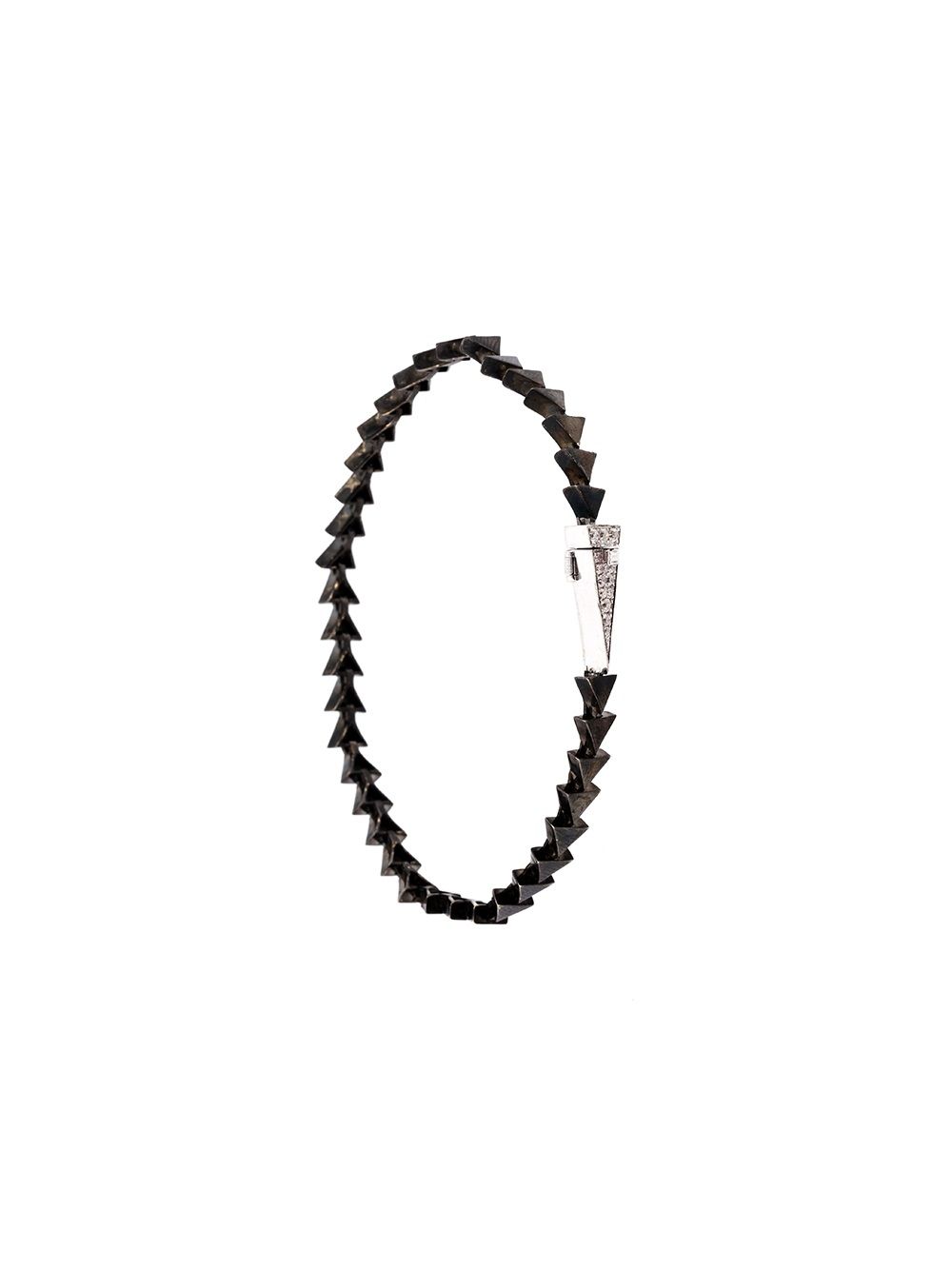 Triangle spiked diamond bracelet - Metallic