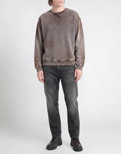 Man Sweatshirt Grey Size L Cotton