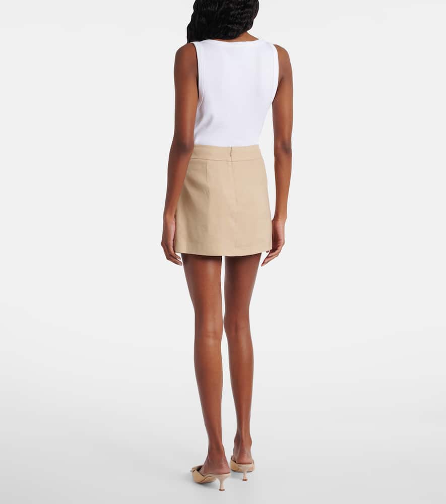 Alvara linen-blend skort