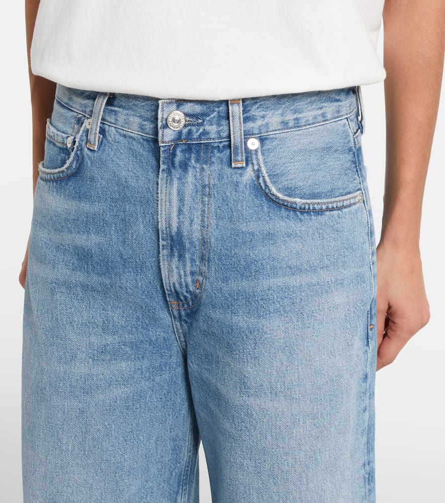 Miro high-rise cropped barrel-leg jeans