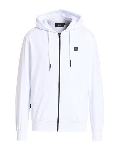 Man Sweatshirt White Size L Cotton, Elastane