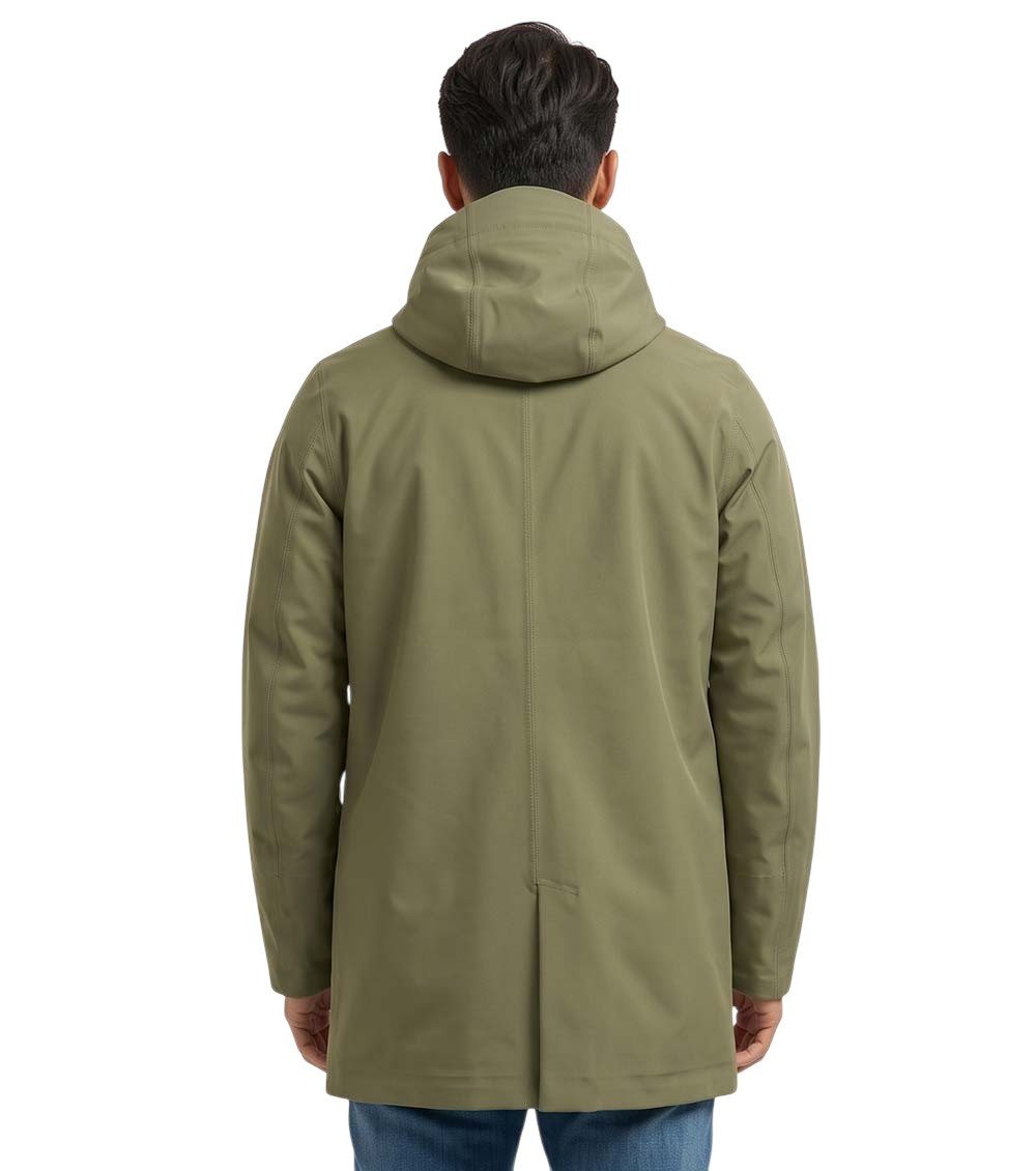 Green Hood Parka Jacket