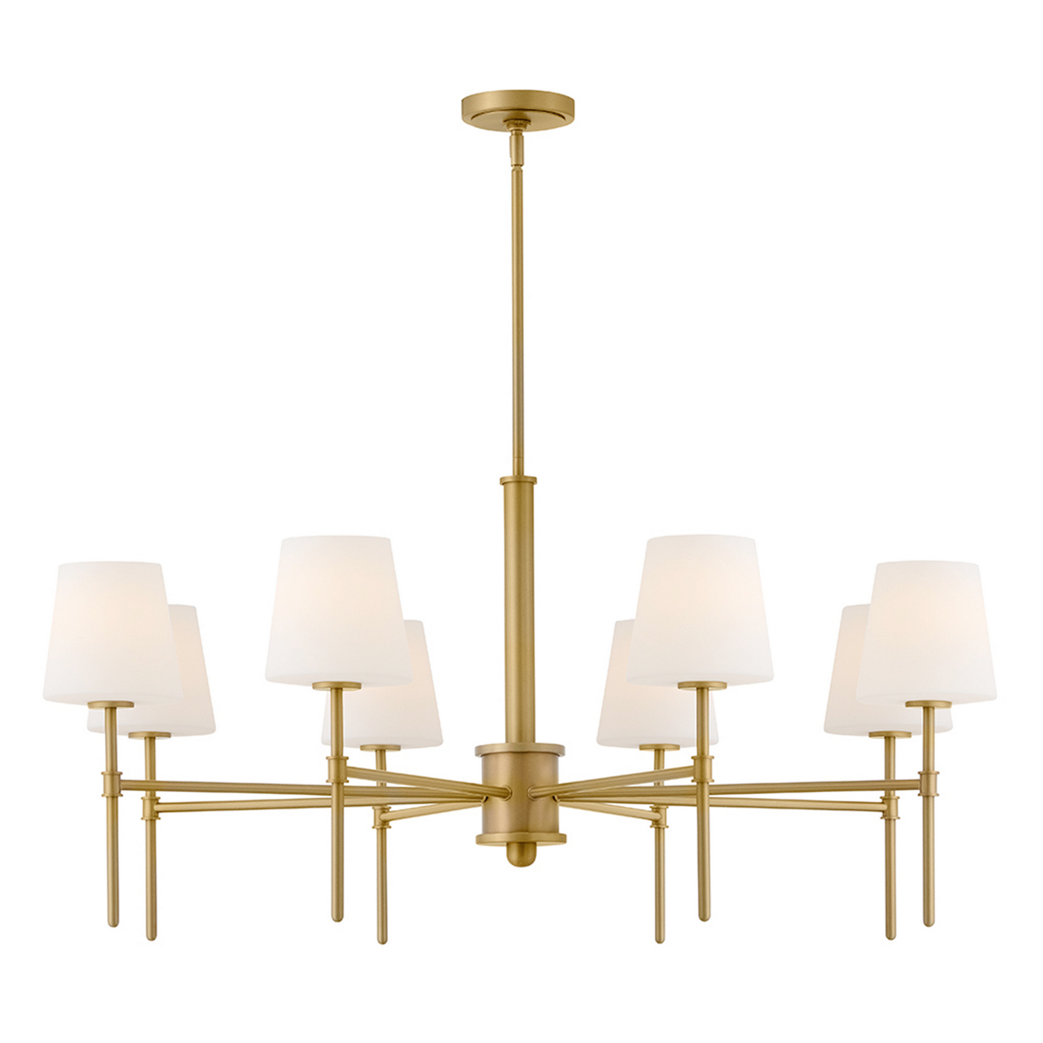 Lacquered Brass LED Chandelier from the Saunders Collection
