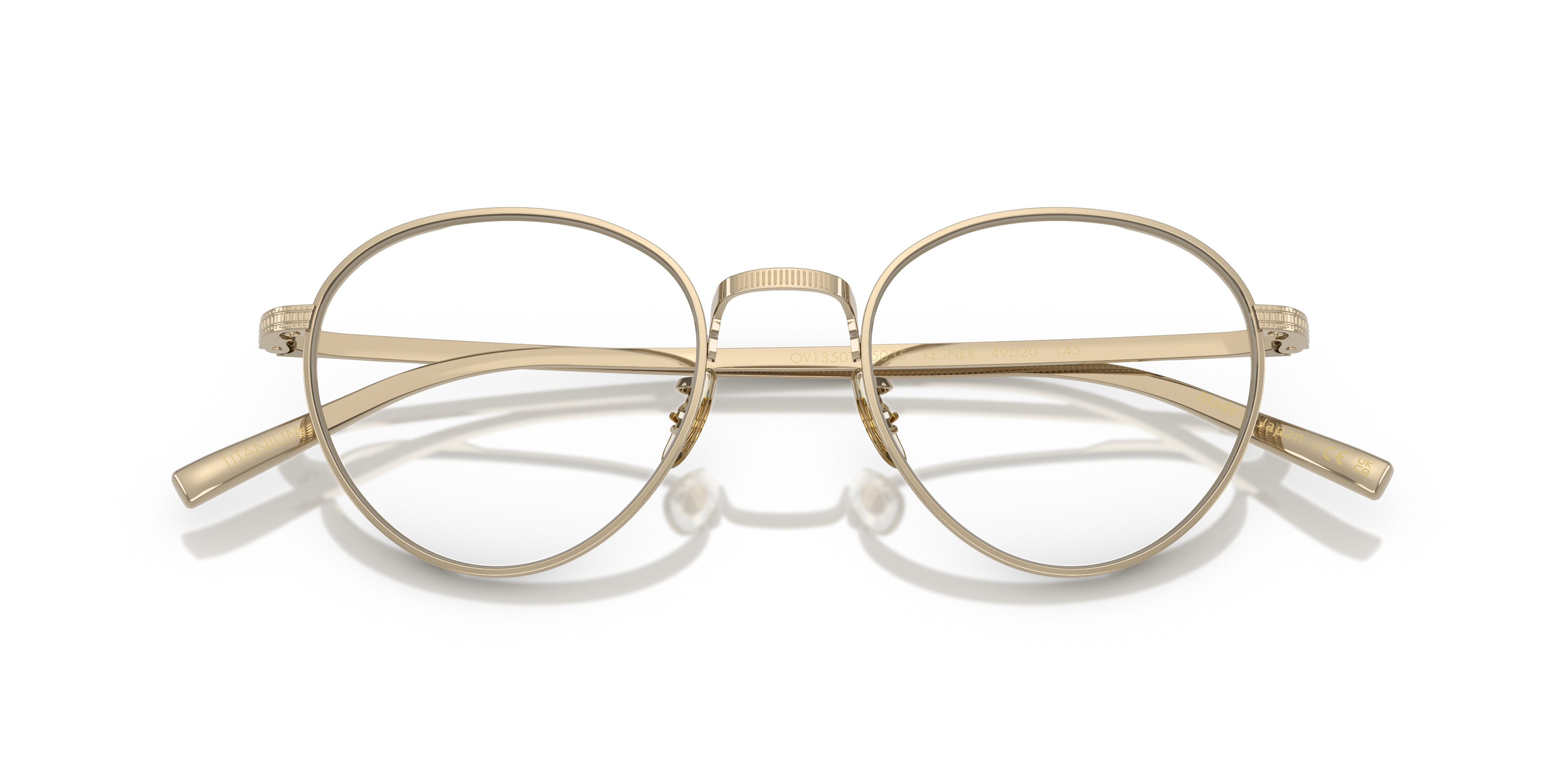 Oliver Peoples Herren Oliver Peoples OV1350T KESNER 5035 Optische Fassungen Titan Gold Transparent Pantos Norma