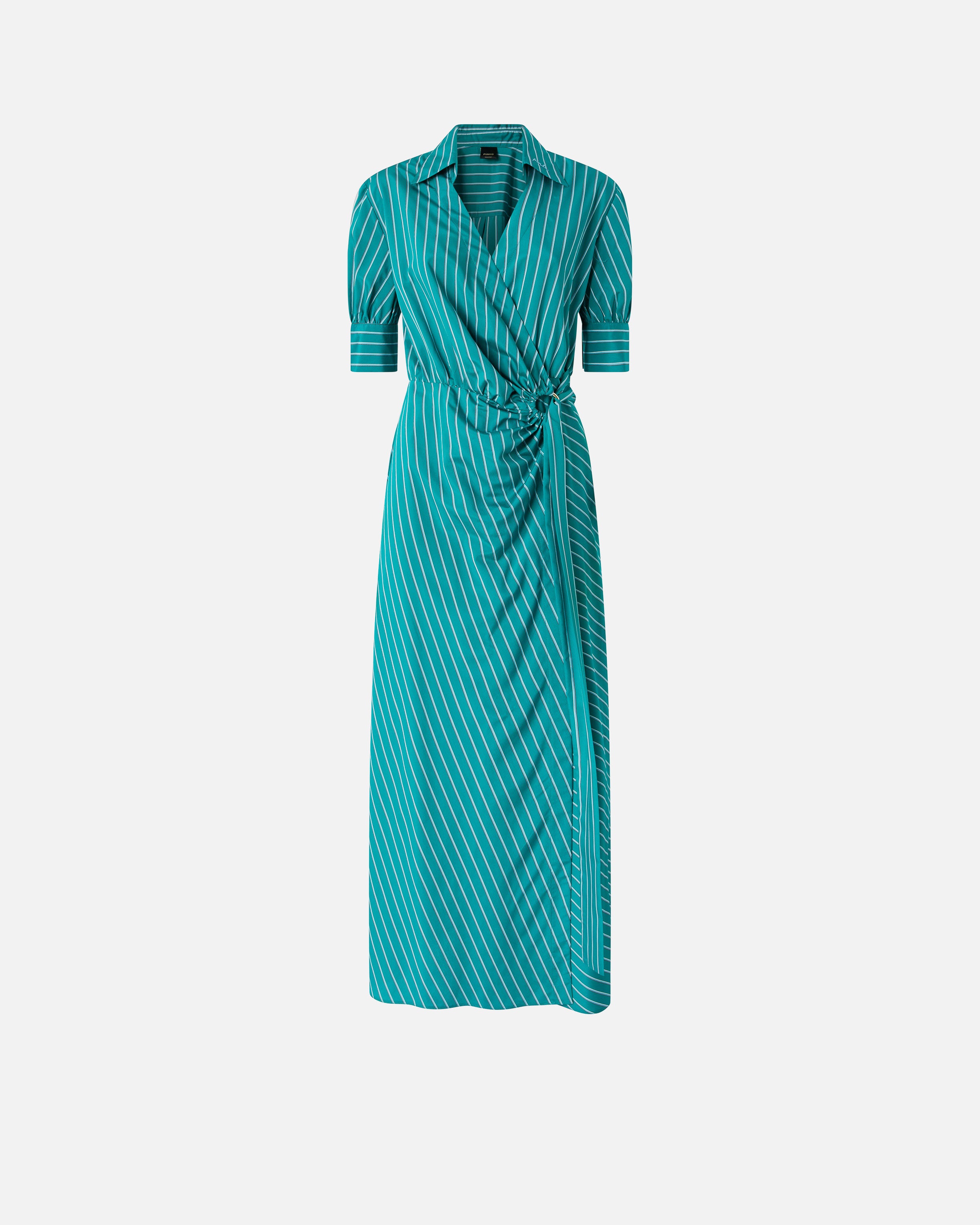 Long wrap dress with striped pattern - 36
