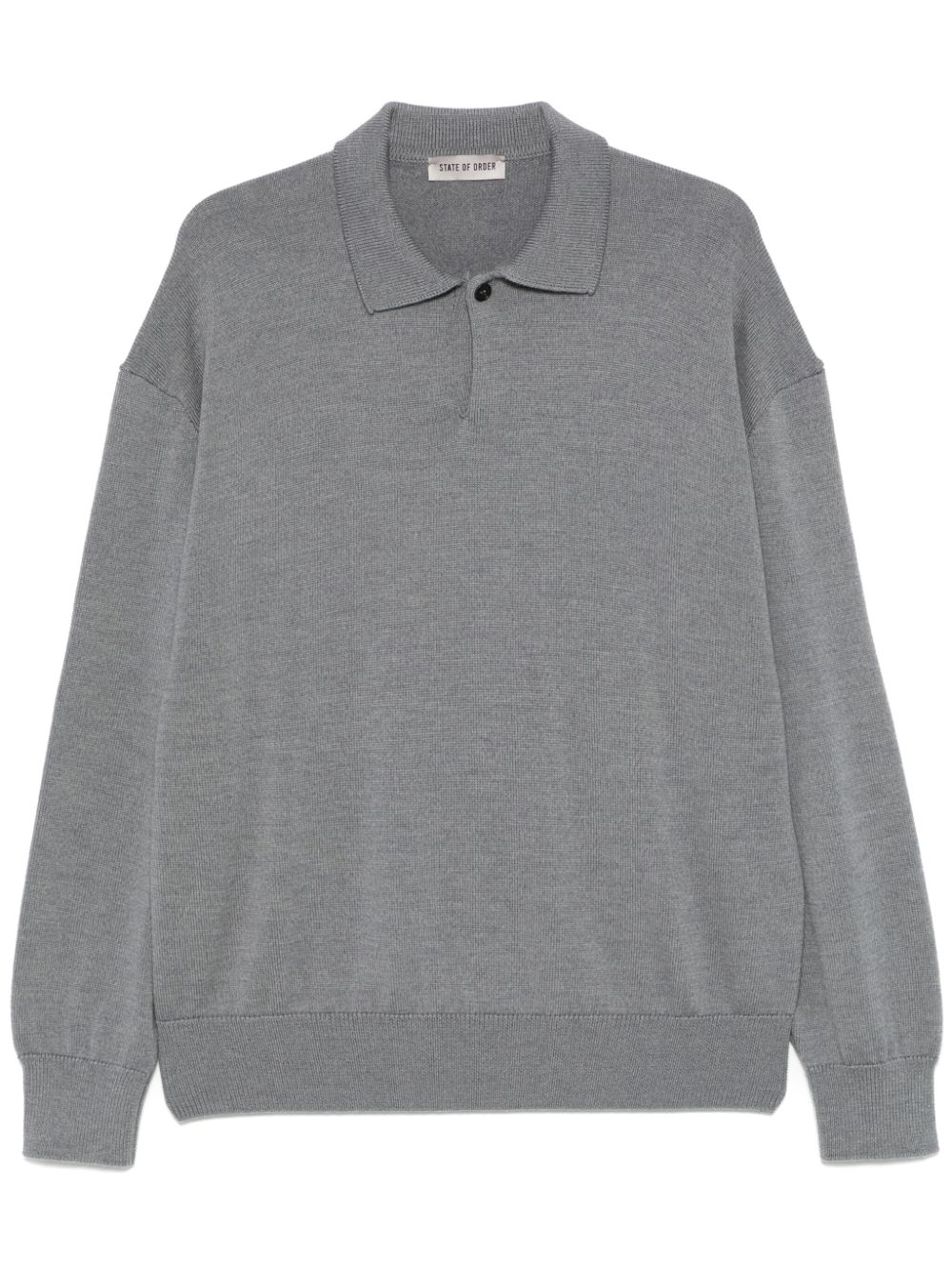 Merino wool polo shirt - Grey