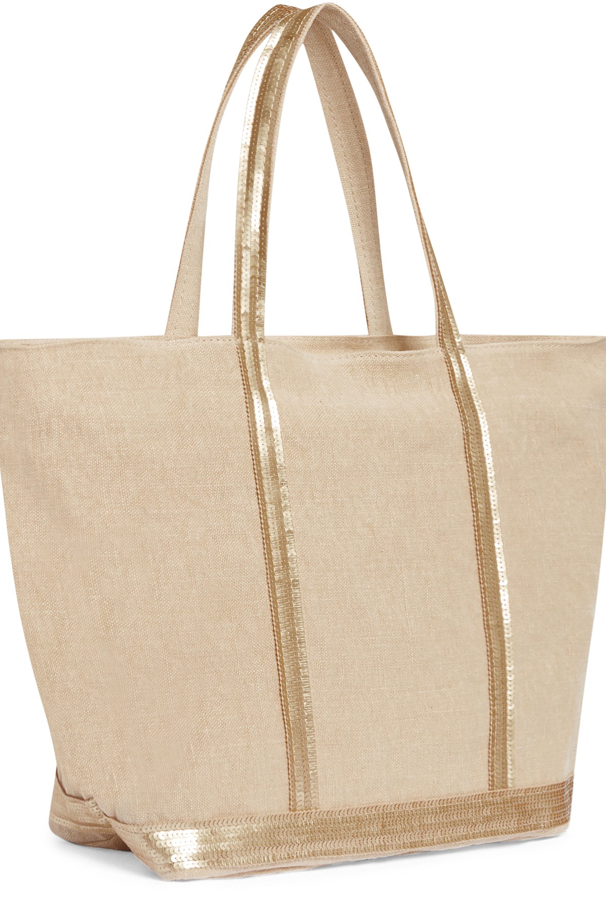 Linen L cabas tote bag
