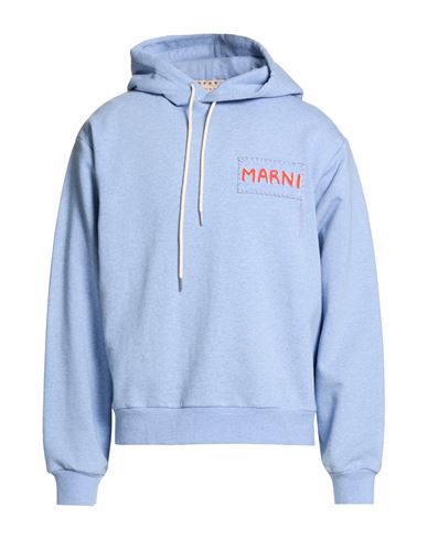 Man Sweatshirt Light blue Size 44 Cotton