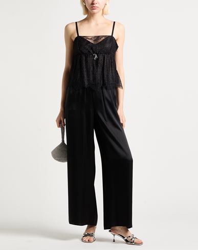 Woman Top Black Size M Polyamide, Polyester, Elastane