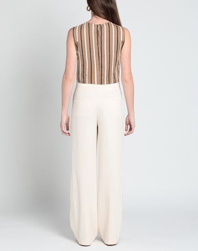 Woman Top Khaki Size 6 Viscose, Polyester, Metal