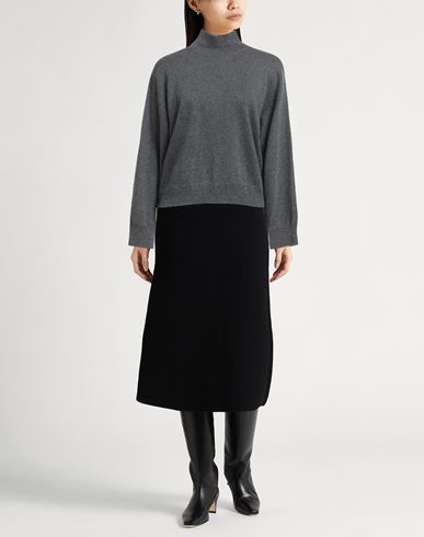 Woman Turtleneck Lead Size 12 Merino Wool, Viscose, Silk, Cashmere, Polyester