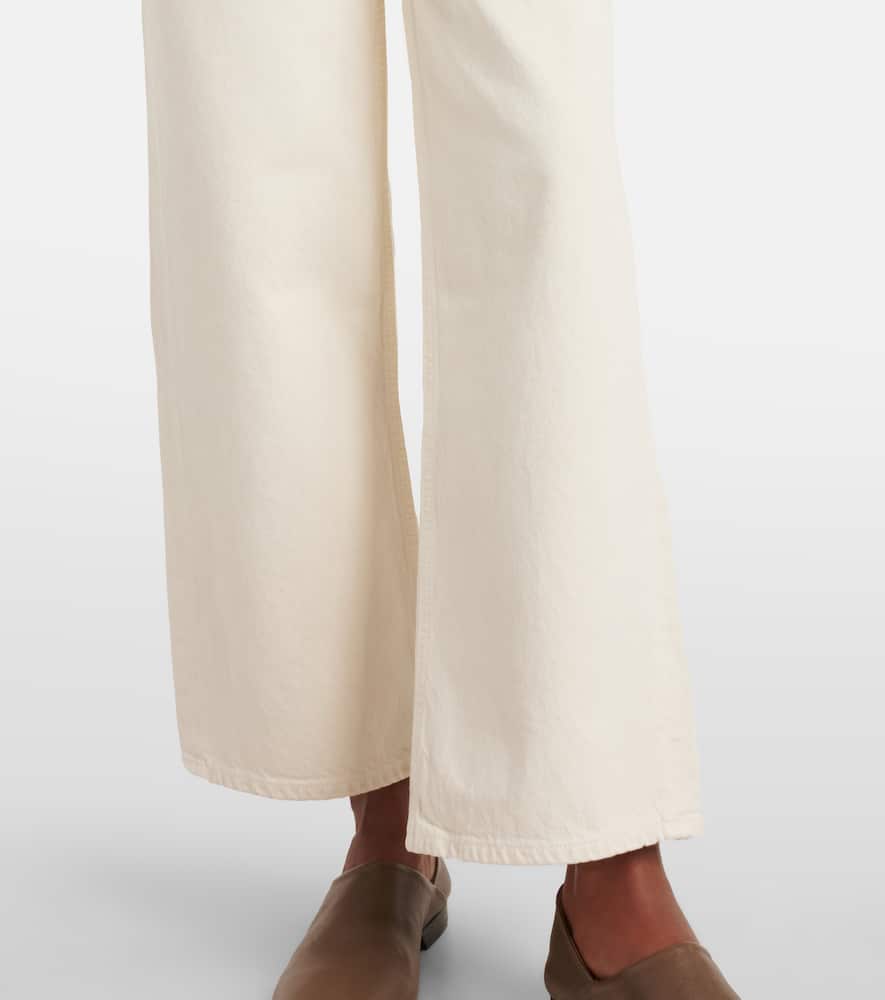 Ren high-rise cropped wide-leg jeans