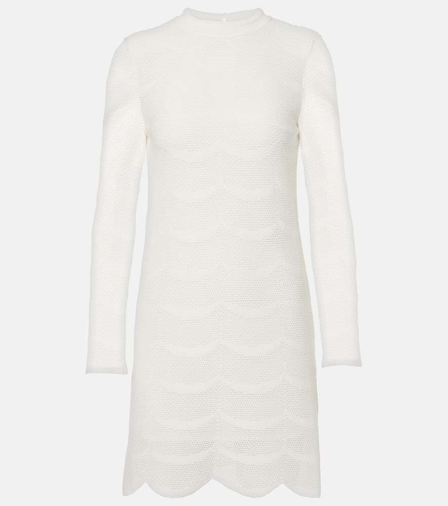 Tom Ford Knitted scalloped cotton and silk minidress