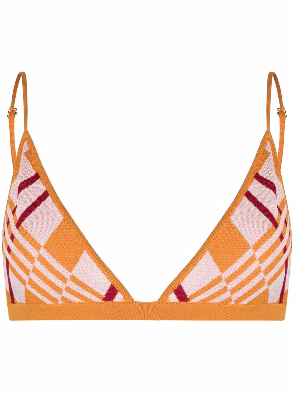 Argyle pattern bra - Pink