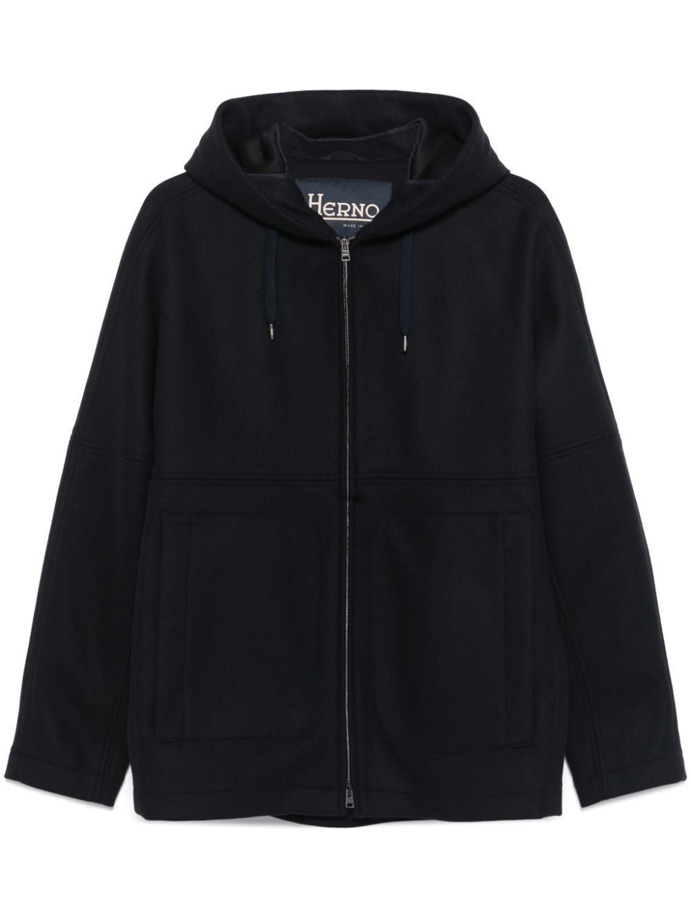 Twill hooded jacket - Blue