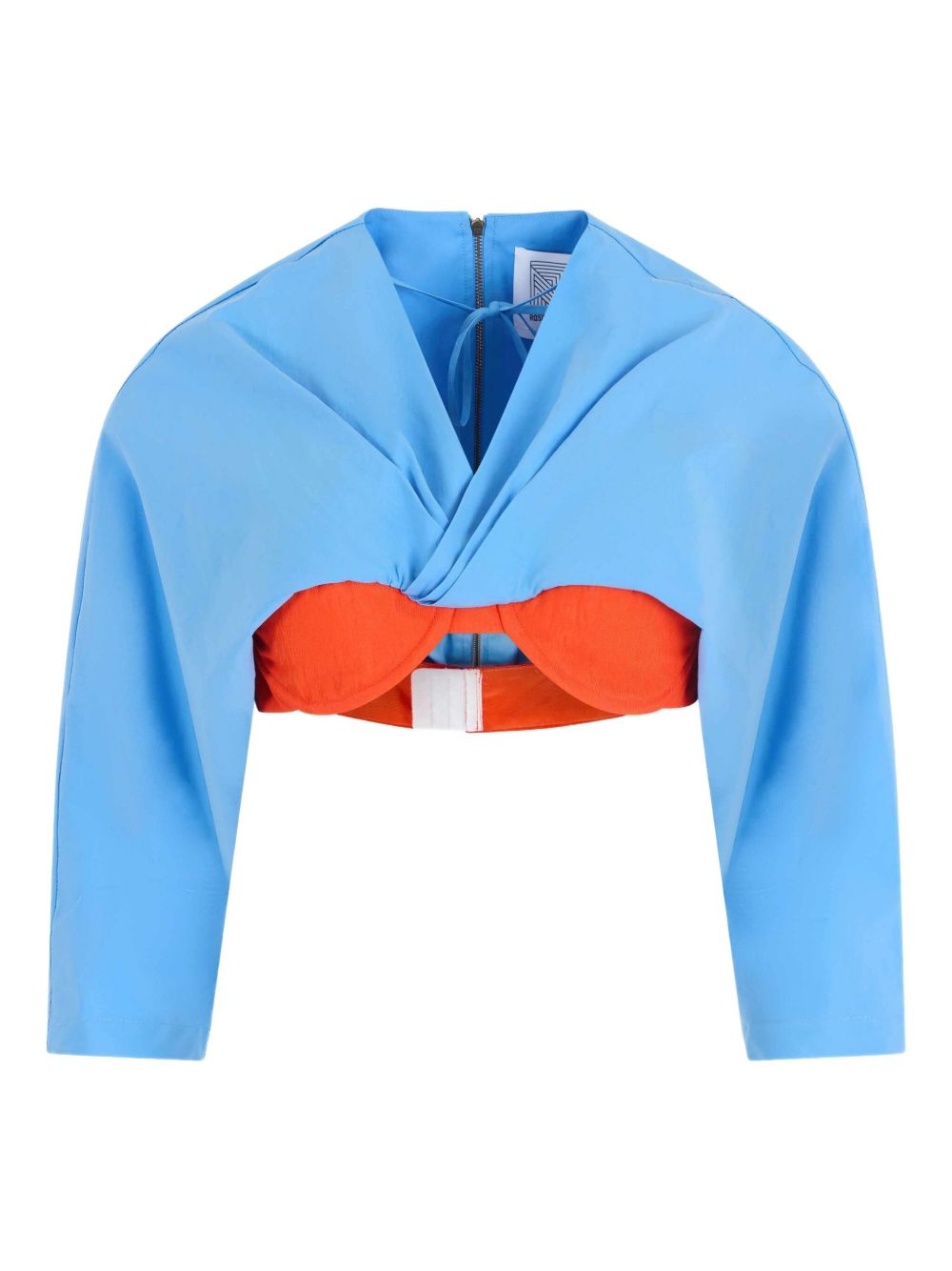Rosie Assoulin poplin under-bra top - Blue