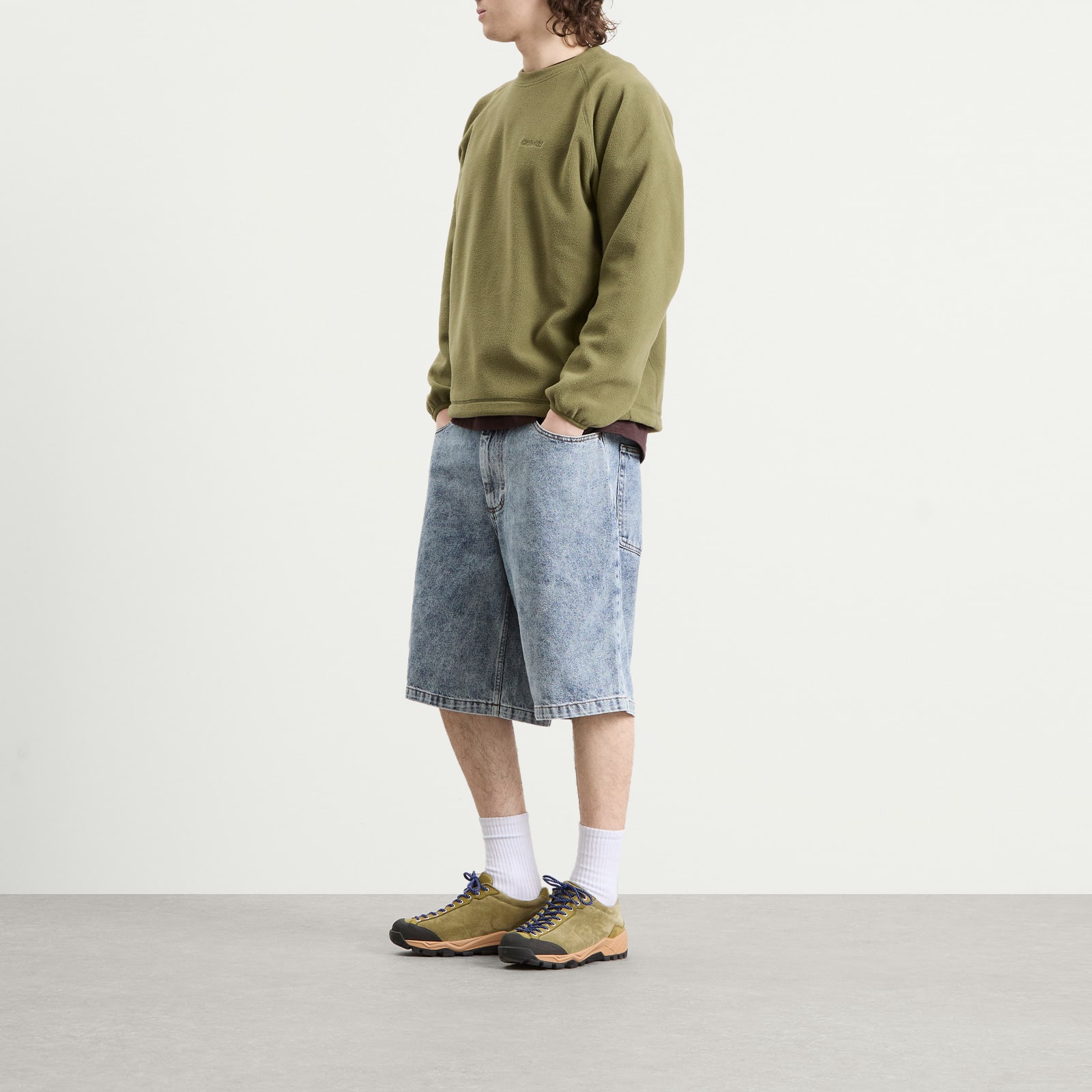 Men's Big Boy Denim Shorts in Heavy Washed Blue