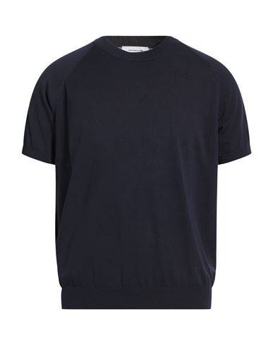 Man Sweater Midnight blue Size 38 Cotton