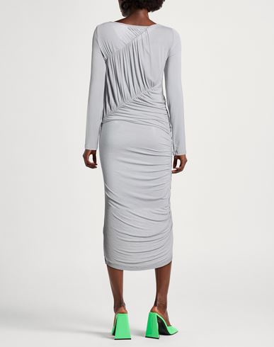 Woman Maxi dress Grey Size 6 Viscose, Elastane
