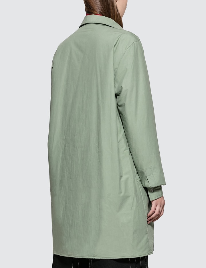 Lightly Padded Oversized Shirt With Slits