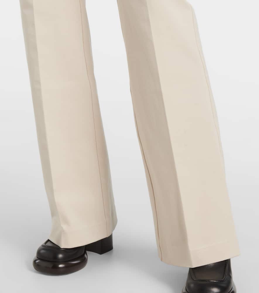 High-rise flared pants
