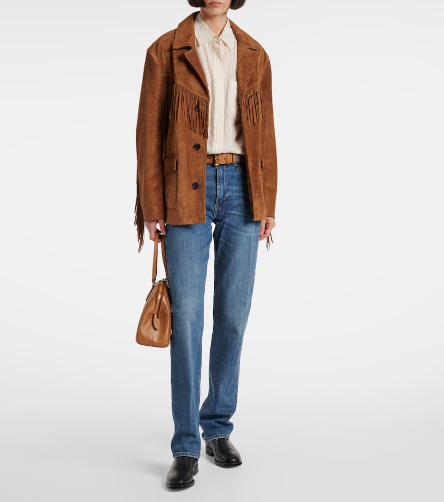 Low-rise straight jeans