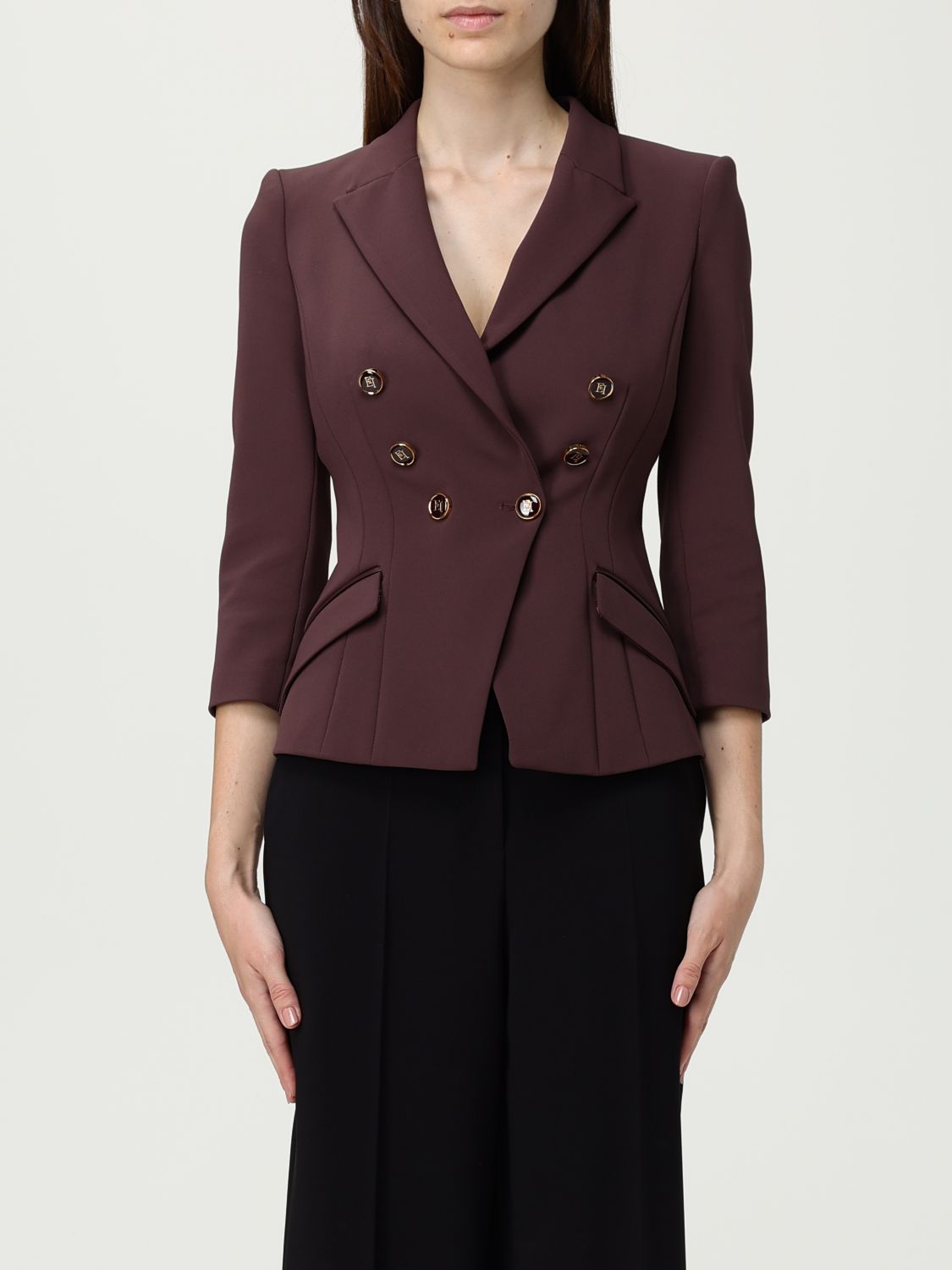 Blazer Woman color Wine