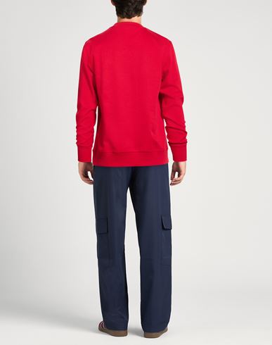 Man Sweatshirt Red Size M Cotton, Polyester