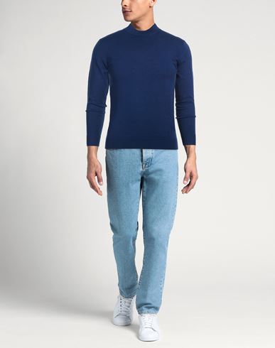 Man Sweater Blue Size XXL Viscose, Nylon