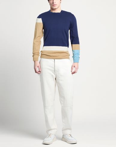 Man Sweater Blue Size 38 Cotton