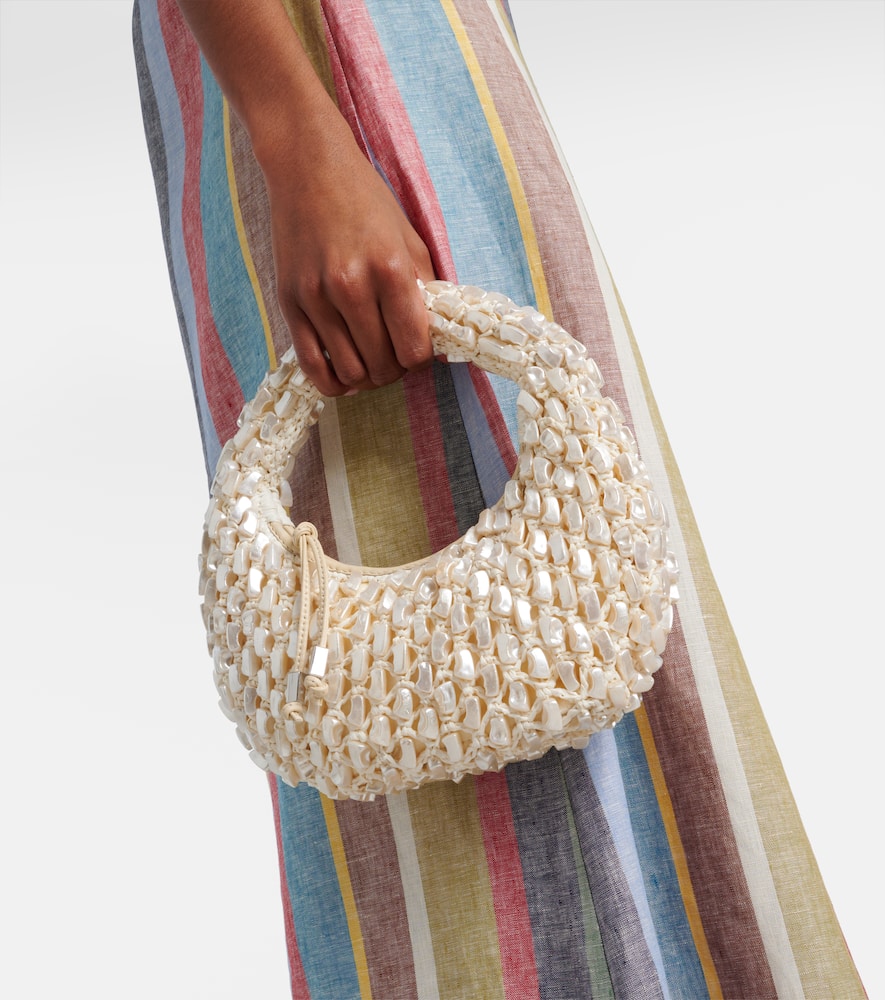 Reef crochet embellished shoulder bag