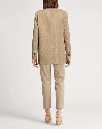 Woman Blazer Light brown Size 0 Linen, Cotton, Elastane