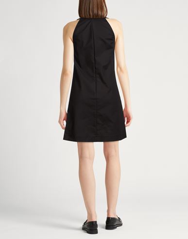 Woman Mini dress Black Size 12 Cotton, Elastane