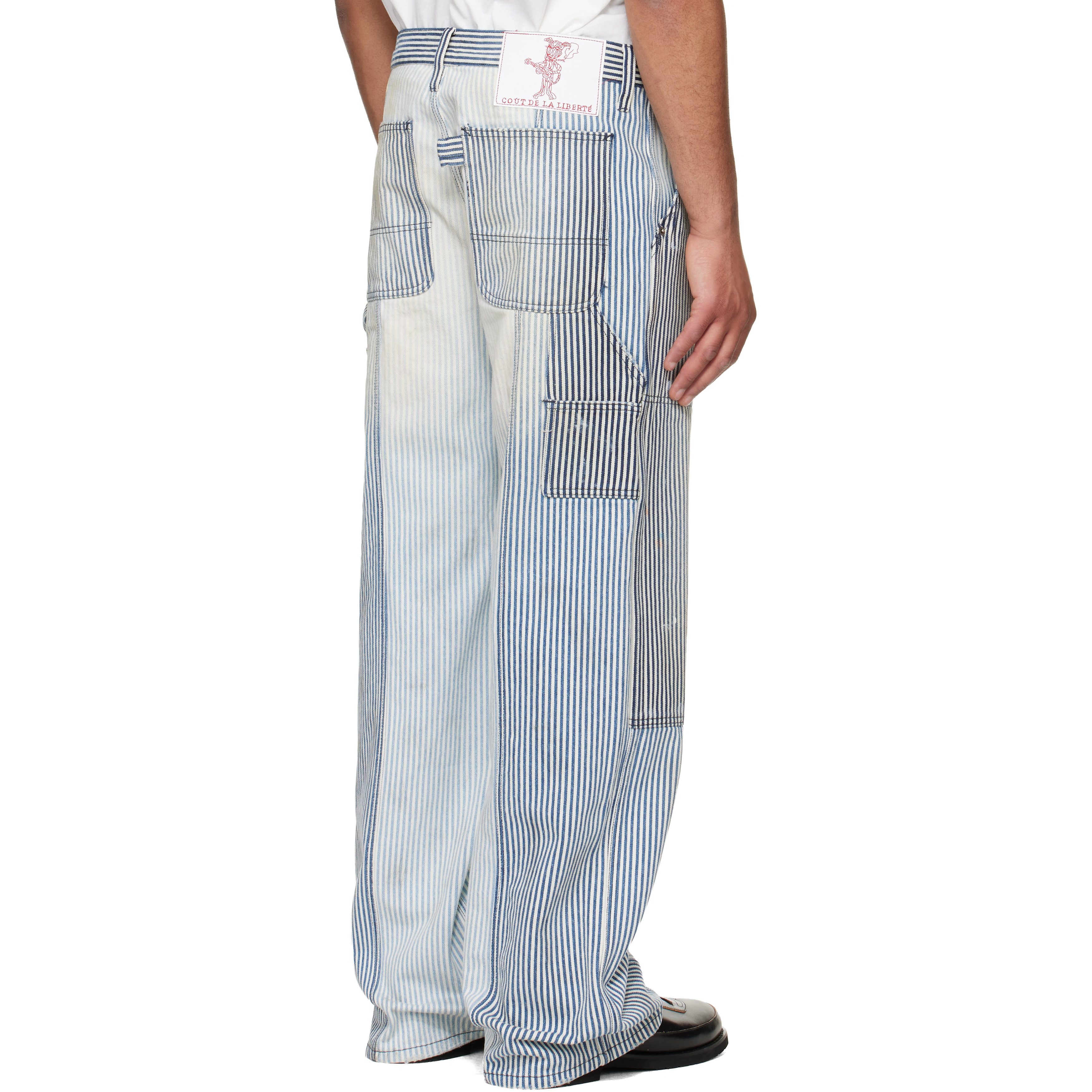 Blue & White Max Hickory Stripe Union Work Jeans
