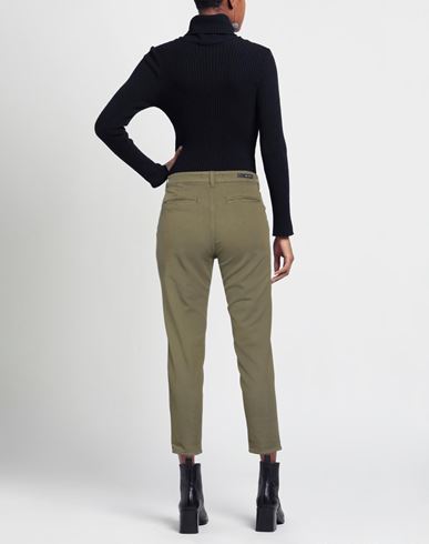 Cigala's Woman Pants Military green Size 32 Lyocell, Cotton, Elastane