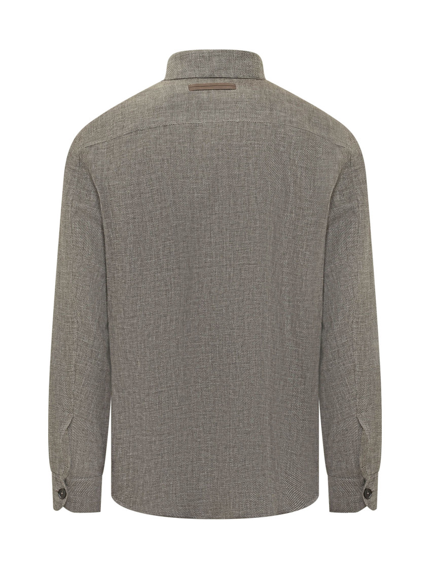 Cashmere, Linen, and Silk Overshirt