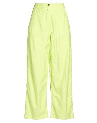 Woman Pants Lime green Size 2 Cotton, Silk