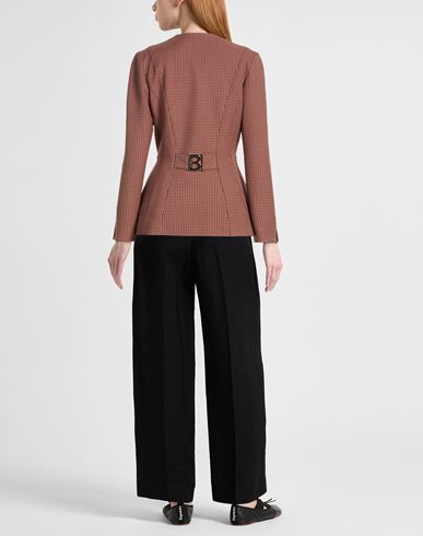 Woman Jacket Brown Size 4 Polyester, Viscose, Elastane