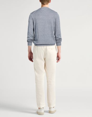 Man Sweater Slate blue Size L Linen, Cotton
