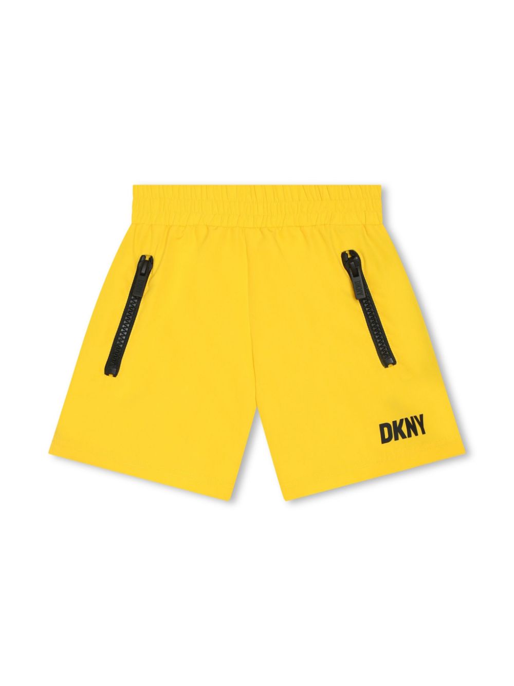 Logo-print elasticated-waist swim shorts - Yellow