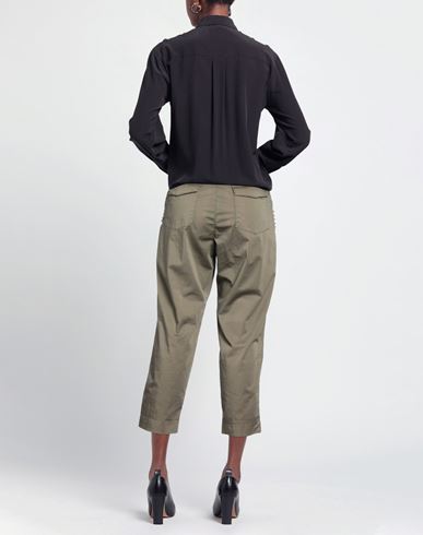 Woman Pants Military green Size 6 Cotton, Elastane