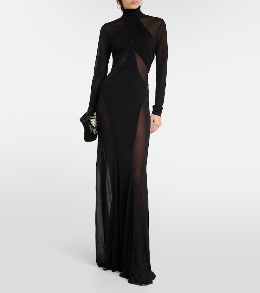 Rimma semi-sheer gown