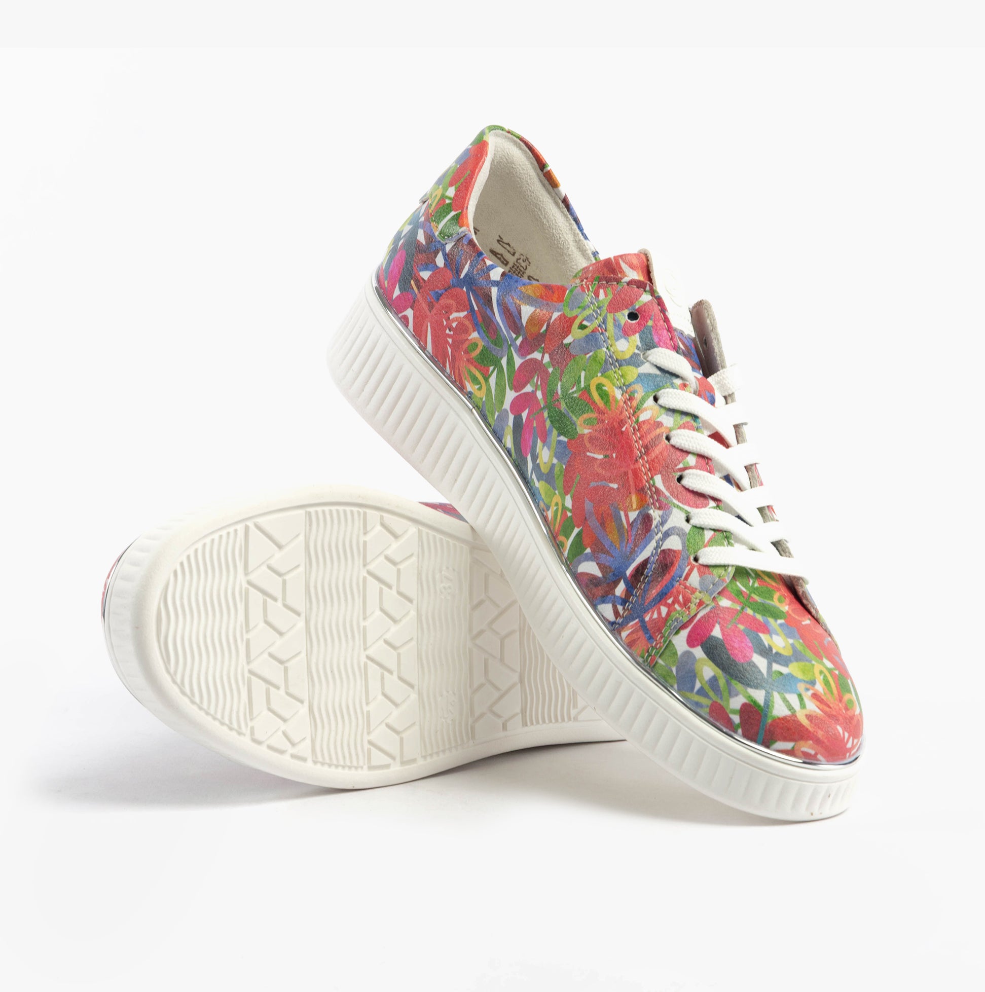 Remonte D2e02-90 Womens Trainers Multi - Multicolour Leather