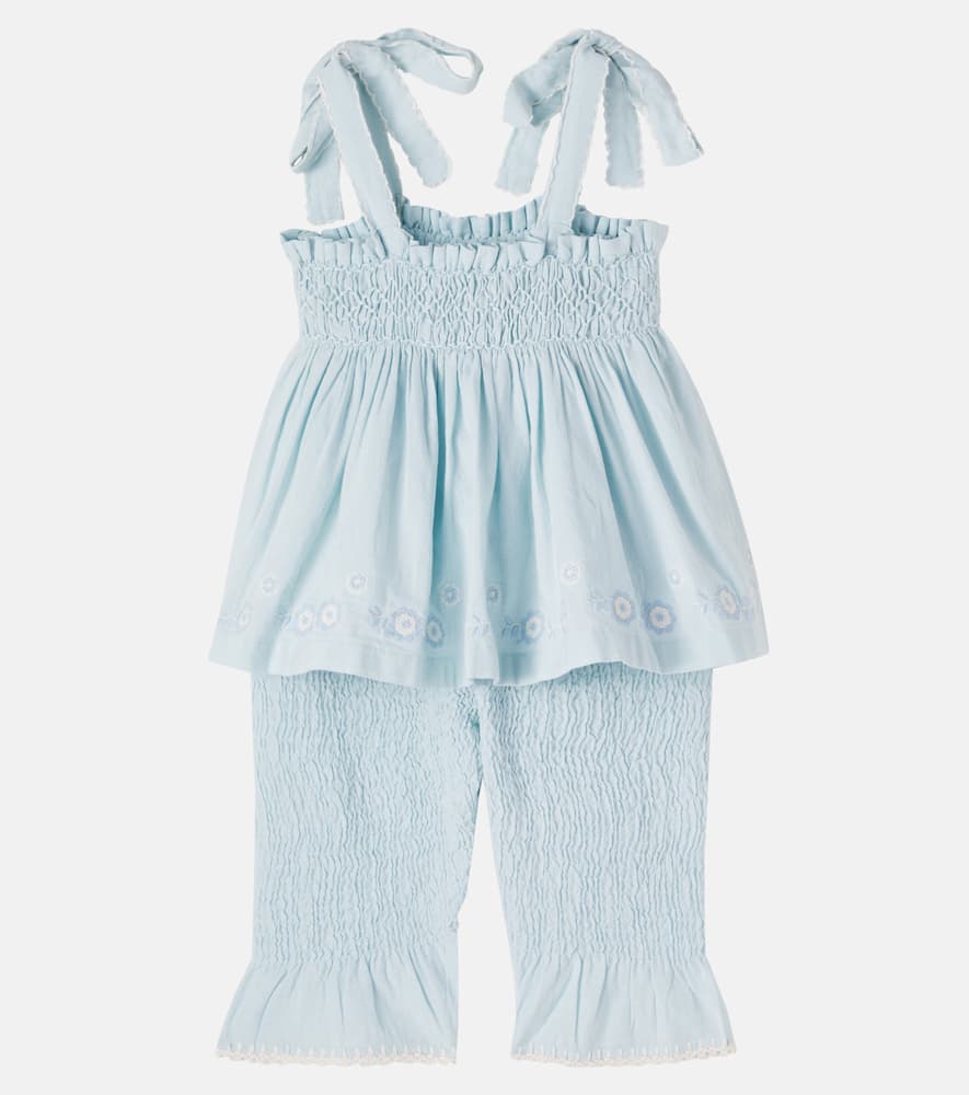 Maya smocked top and shorts set