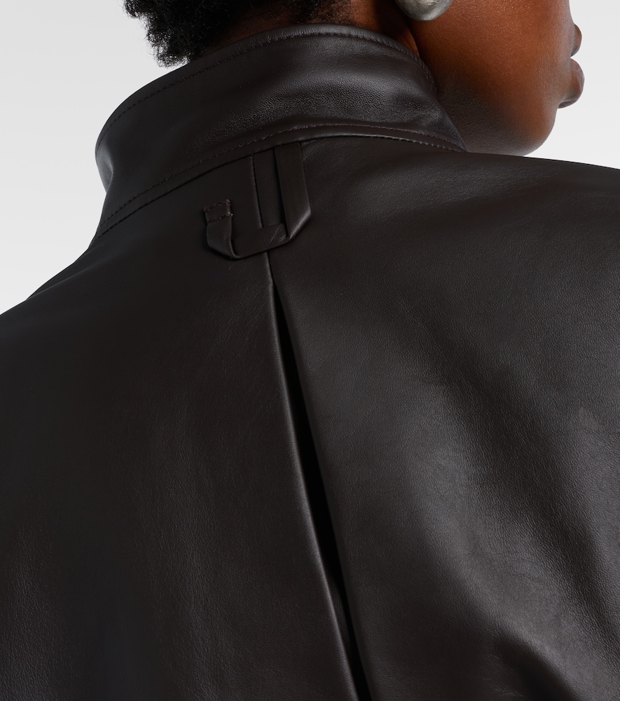 Ciro belted leather jacket