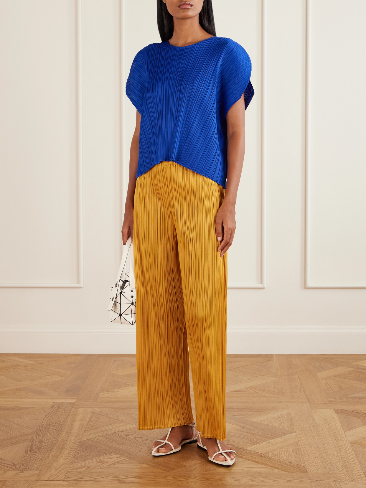 Plissé Blouse - Blue